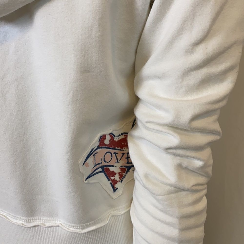 Vintage Y2K Hoodie Sweatshirt Bejeweled Susan Fixel Tattoo Art S/M Ed Hardy vibe - Picture 11 of 12